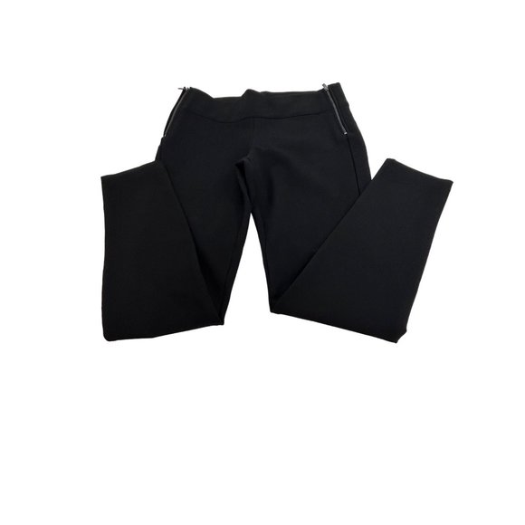 Zara Women’s Trafaluc Collection Pants L Black Tapered Hip Zippers Stretch - Picture 10 of 11